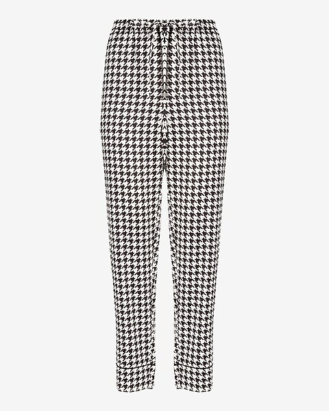 Houndstooth Satin Pajama Pant | Express