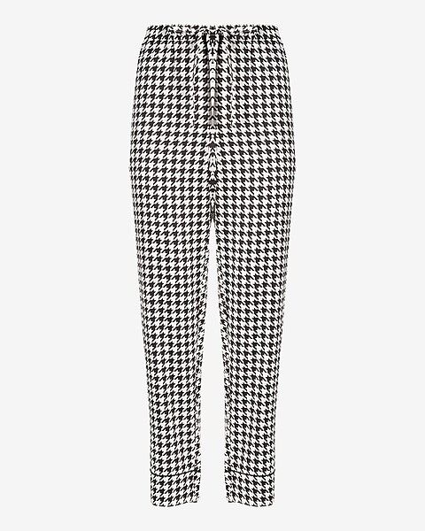 Houndstooth Satin Pajama Pant | Express