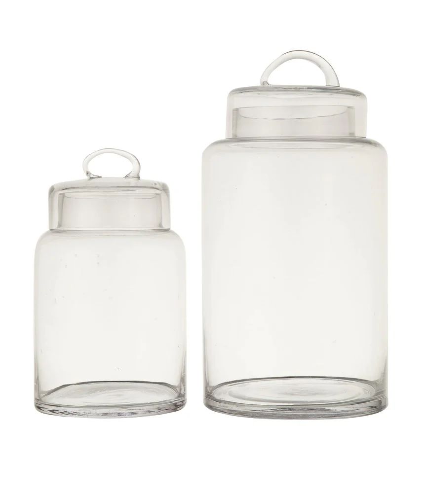 Clear Glass Canister with Lid (2 Sizes) | Linen & Flax Co