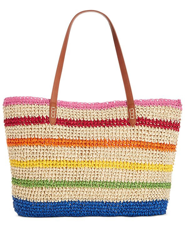 INC Tropical Straw Tote, Created for Macy's | Macys (US)