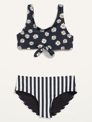 Tie-Front Bikini Swim Set for Girls | Old Navy (US)