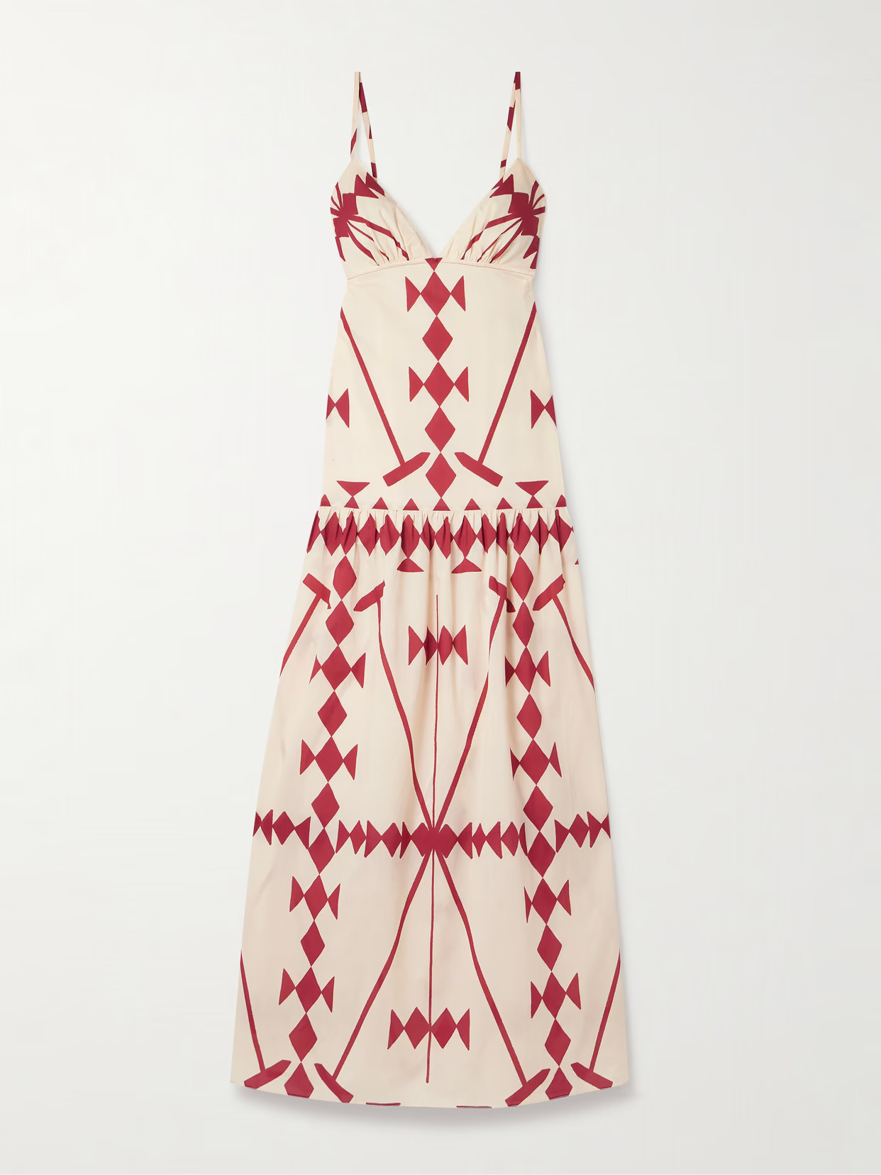 Johanna Ortiz - Zea Palm Printed Cotton-poplin Maxi Dress - Ecru | NET-A-PORTER (US)