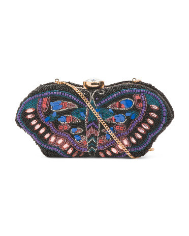 Beaded Butterfly Frame Clutch | TJ Maxx
