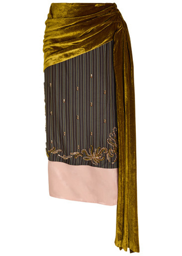 Senice layered woven midi skirt | Harvey Nichols