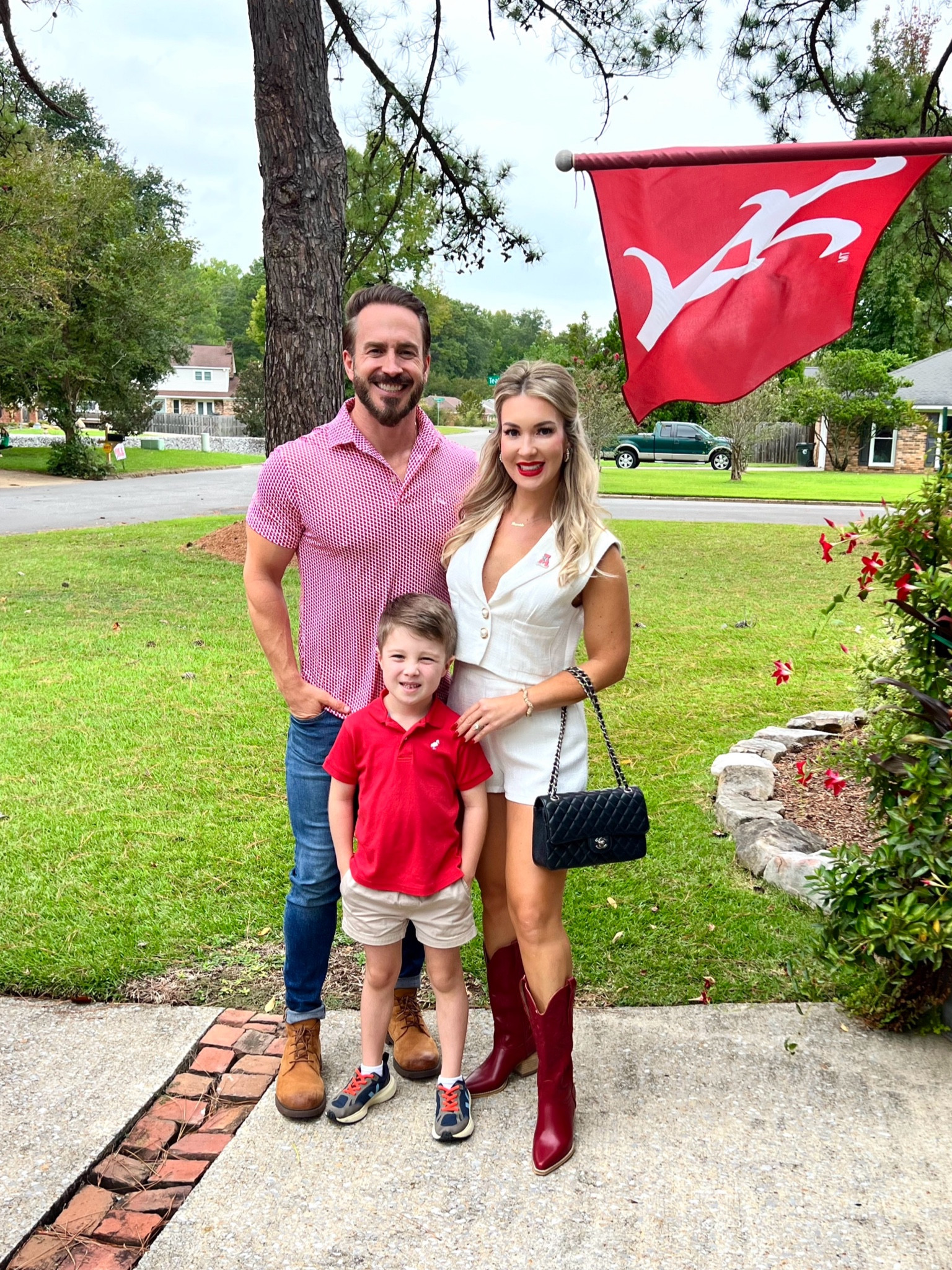 Sweet Home Alabama ❤️ spent Bama vs UGA weekend in Tuscaloosa with my grandparents & old friends!  Reynolds went to Target & the jump jump with his great Grandma Rita (who btw looks 20 years younger than her actual age, she never ages) We tailgated for the big game & had a great time visiting with friends. 

(Outfit linked in IG bio. Wearing size xsmall in top, small in bottoms & size 6 in boots. 
Reynolds is wearing size 6 in polo & & size 5 in shorts)

#tuscaloosa #rolltidebaby #rolltide #bama #sweethomealabama #tweedset #tweedtop #tweedshorts #redboots 

#LTKStyleTip #LTKFindsUnder100 #LTKSeasonal
