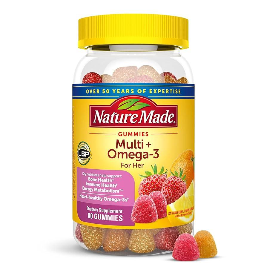 Nature Made Womens Gummy Multivitamins with Omega-3, Multivitamin for Women for Daily Nutritional... | Amazon (US)