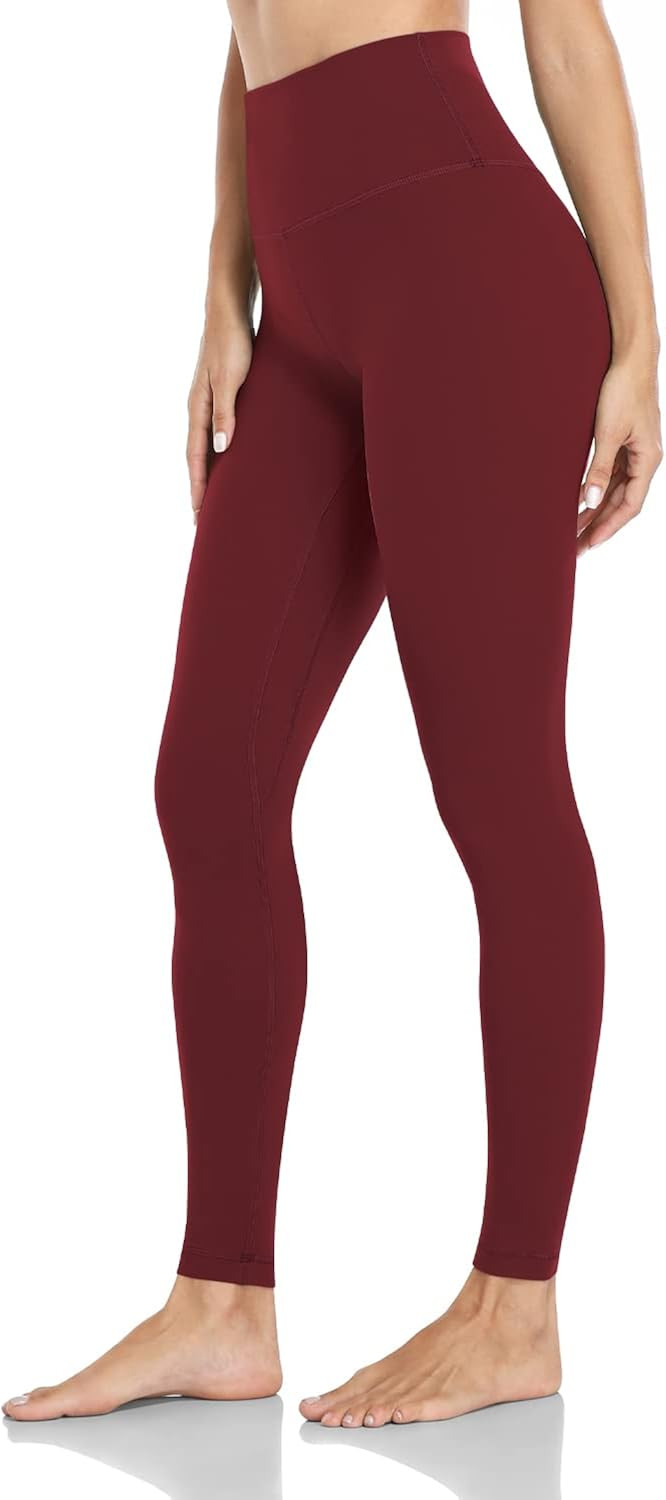 HeyNuts Essential Full Length Yoga Leggings, Women's High Waisted Workout Compression Pants 28'' | Amazon (US)