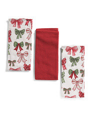 Set Of 3 Bow Kitchen Towels | Entertaining | Marshalls | Marshalls