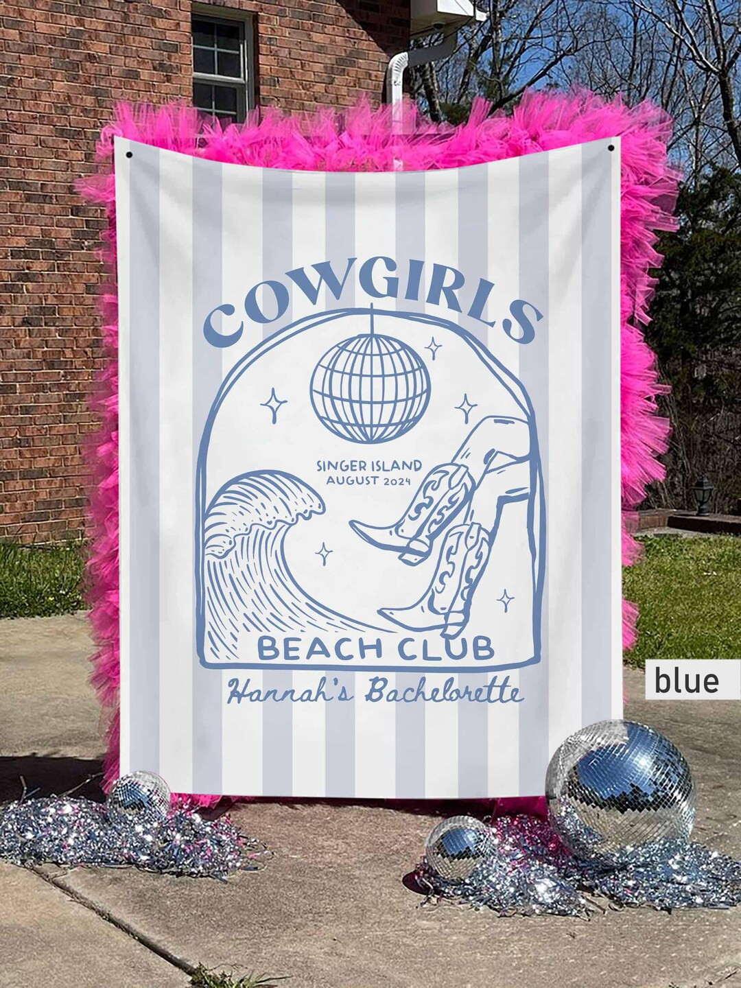 Coastal Cowgirl Bachelorette Party Banner, Personalized Girls Weekend Trip Photo Backdrop, Custom... | Etsy (US)