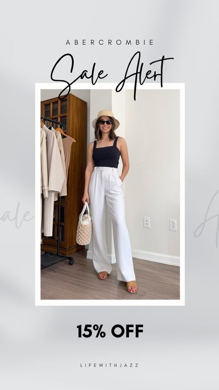 Spring/summer vacation outfit - on sale! 

Top - linked to similar style 
Pants - 25 tts but if between sizes go up/waist is tight 

White trousers / straw woven tote / sun hat / vacation / Resortwear / travel 

#LTKfindsunder100 #LTKtravel #LTKsalealert