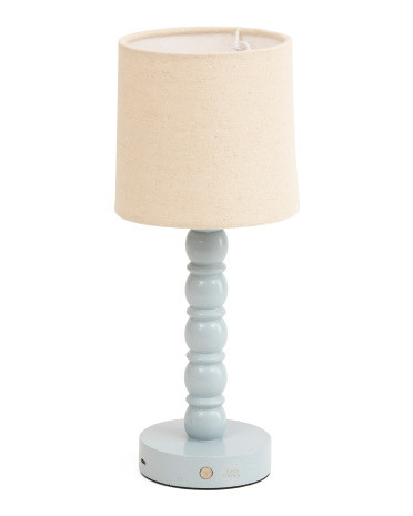 13in Gloss Knobby Wood Lamp | TJ Maxx