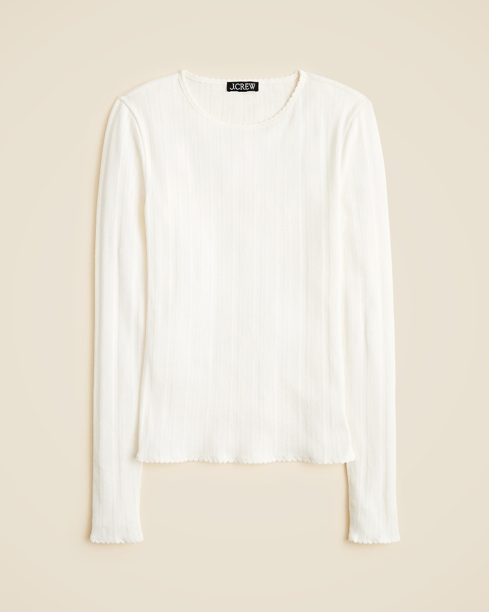 New pointelle long-sleeve T-shirt | J. Crew US