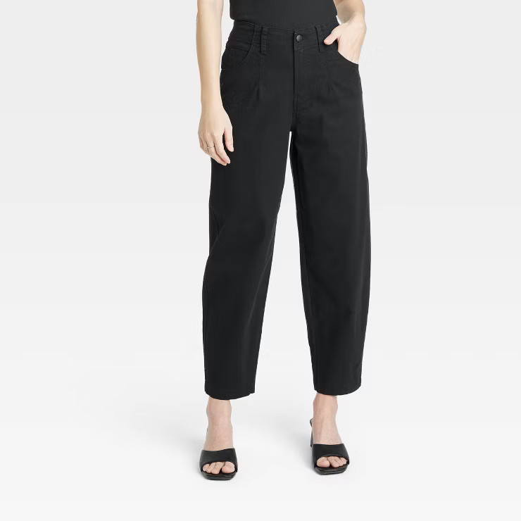 Women's Tapered Ankle Barrel Chino Pants - A New Day™ | Target