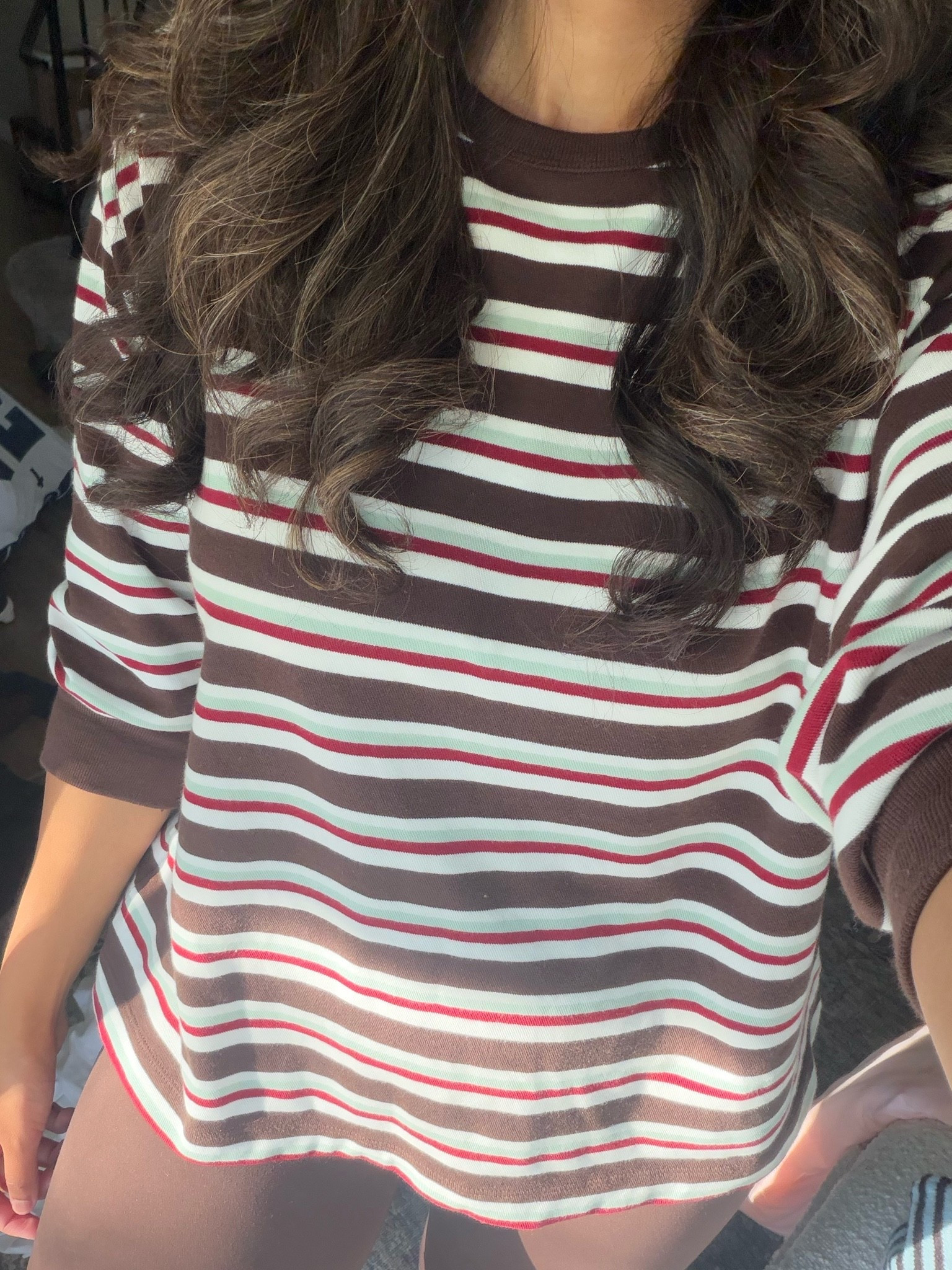 OOTD! Target top $18! Size medium! The colors! Amazon leggings size medium! No front seam lulu inspired