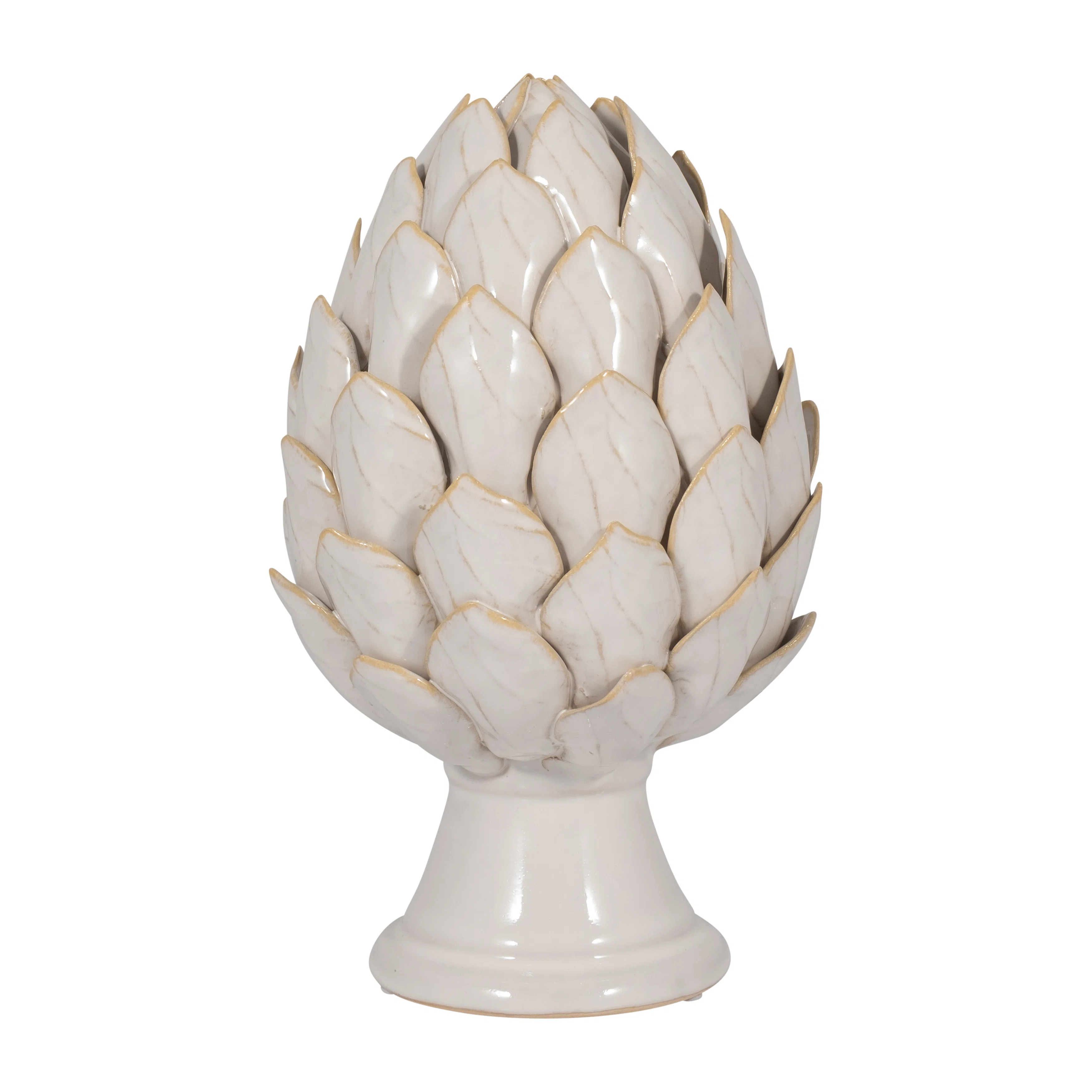 Bungalow Rose Ceramic 10" Ivory Artichoke Sculpture, Crafted from high-quality ceramic - 6" x 6" ... | Wayfair North America