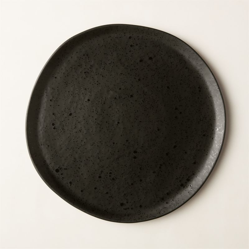 Fleck Black Reactive Dinner Plate + Reviews | CB2 | CB2