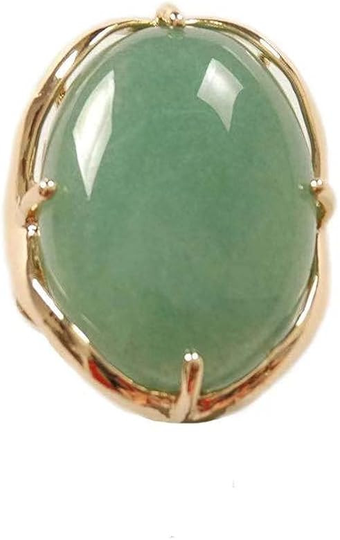 Natural Stone Agate Amethyst Turquoise Adjustable Finger Rings Semi Precious Oval Shaped Gemstone... | Amazon (US)