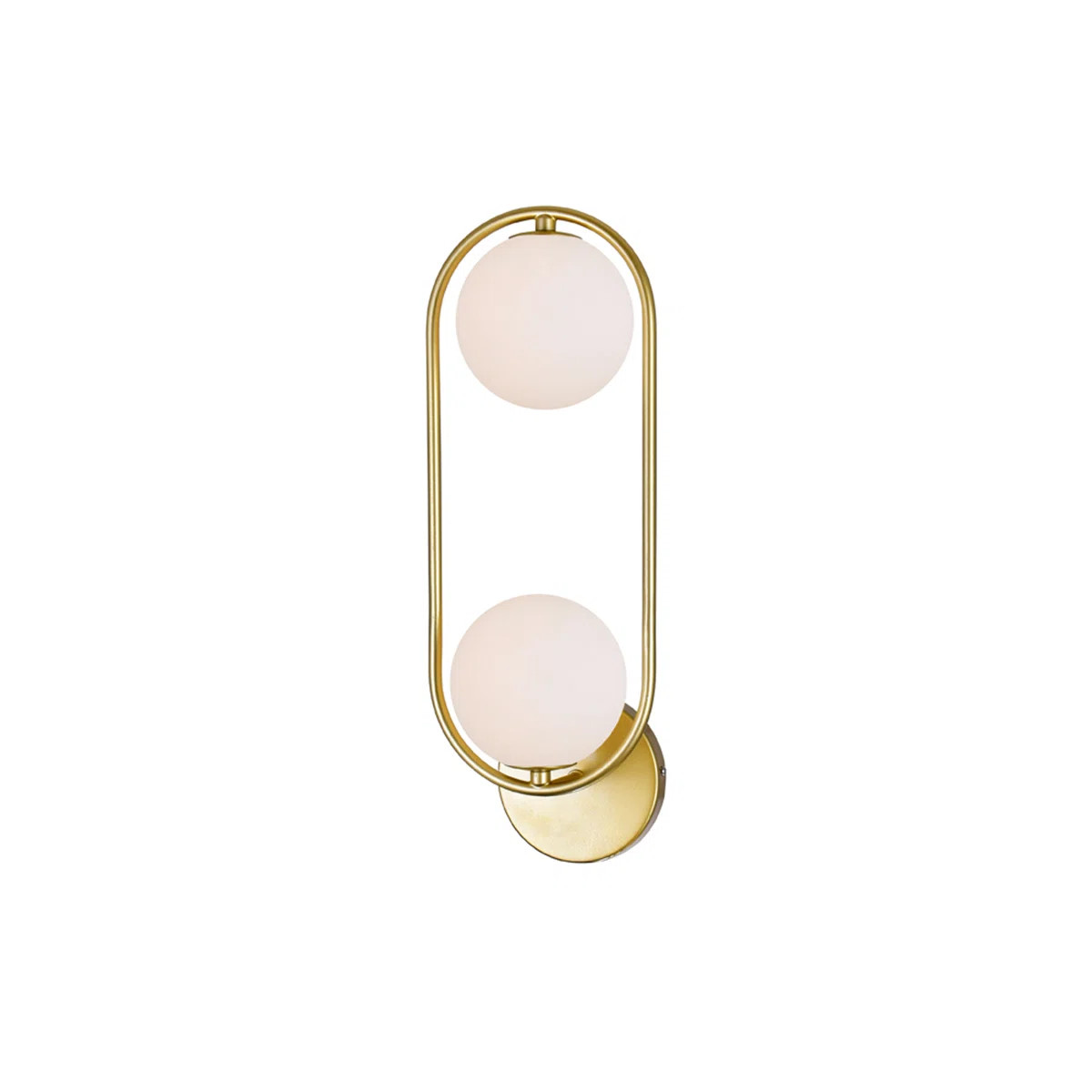 Izaguirre 2-Light Wall Sconce with Medallion Gold Finish For Bathroom, Hallway, Bedroom – G9 LE... | Wayfair North America