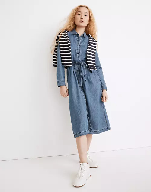 Tie-Waist Shirtdress: TENCEL™ Denim Edition | Madewell
