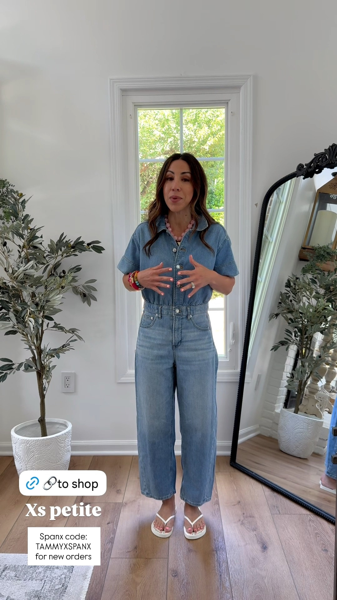 Spanx code TAMMYXSPANX for new orders denim jumpsuit XS petite

#LTKOver40 #LTKPetite