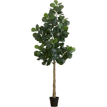 Nearly Natural 9 ft Artificial Fiddle Leaf Fig Tree with Nursery Pot | Amazon (US)