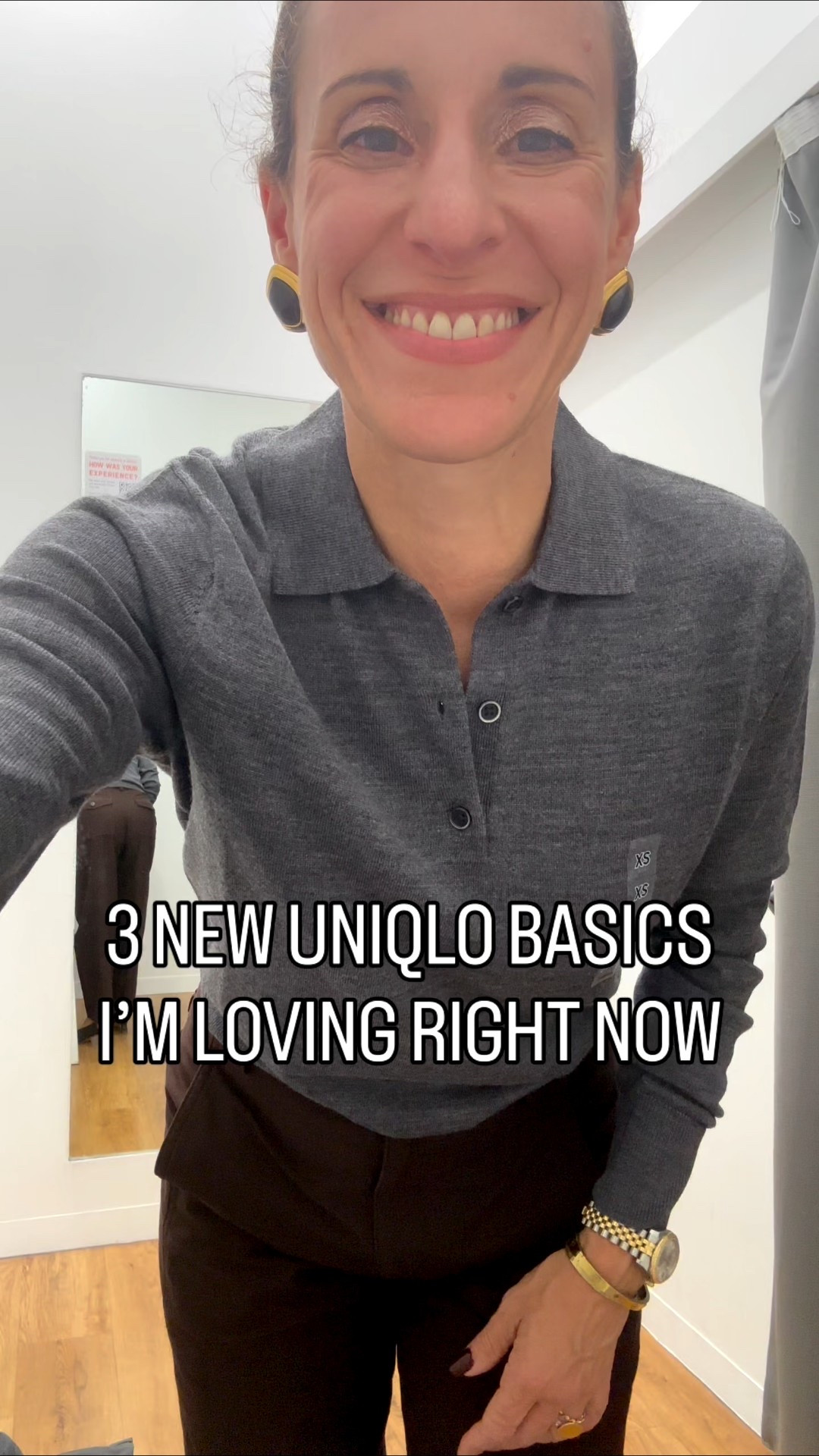 My 3 uniqlo picks just arrived in store I think are worth a look – they are all trans-seasonal and easy to outfit.
If you can’t find your size in women’s head over to the men’s section.
 
100% Australian Merino Polo Sweater in Grey $49.90
I love this knit, it looks luxe, is machine washable, lightweight, easy to layer. I only like this in grey, black or navy.
I tried the XS my usual size but preferred it in the size S for a little more drape.
Cotton Blend short parka in Grey $79.90
A nice addition to your workout wardrobe. I tried the size XS and it was spot on. I like that you can cinch in the waist with the toggles and I’m all about a funnel neck.
Baggy Curve Jeans (Barrel Leg) in blue $59.90 (comes in 2 leg lengths and 5 washes)
Loved the softness of the denim. I tried the size 24 inch waist and I’m a size 6 so it was spot on.
 
What do you think? Will you add any of these to your wardrobe?

#LTKautumn #LTKaustralia #LTKstyletip