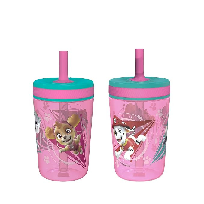 Zak Designs Kelso 15 oz Tumbler Set (Paw Patrol Skye & Everest) Leak-Proof Screw-On Lid with Stra... | Amazon (US)