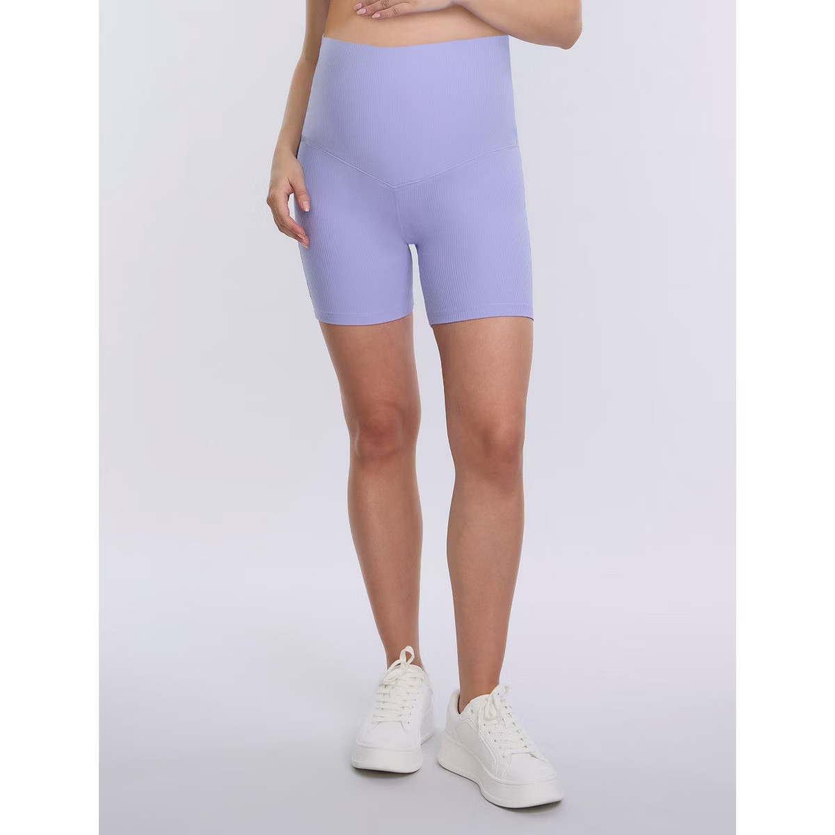 Women's Over the Belly 6 1/2" Maternity Biker Short | Motherhood Maternity | Target