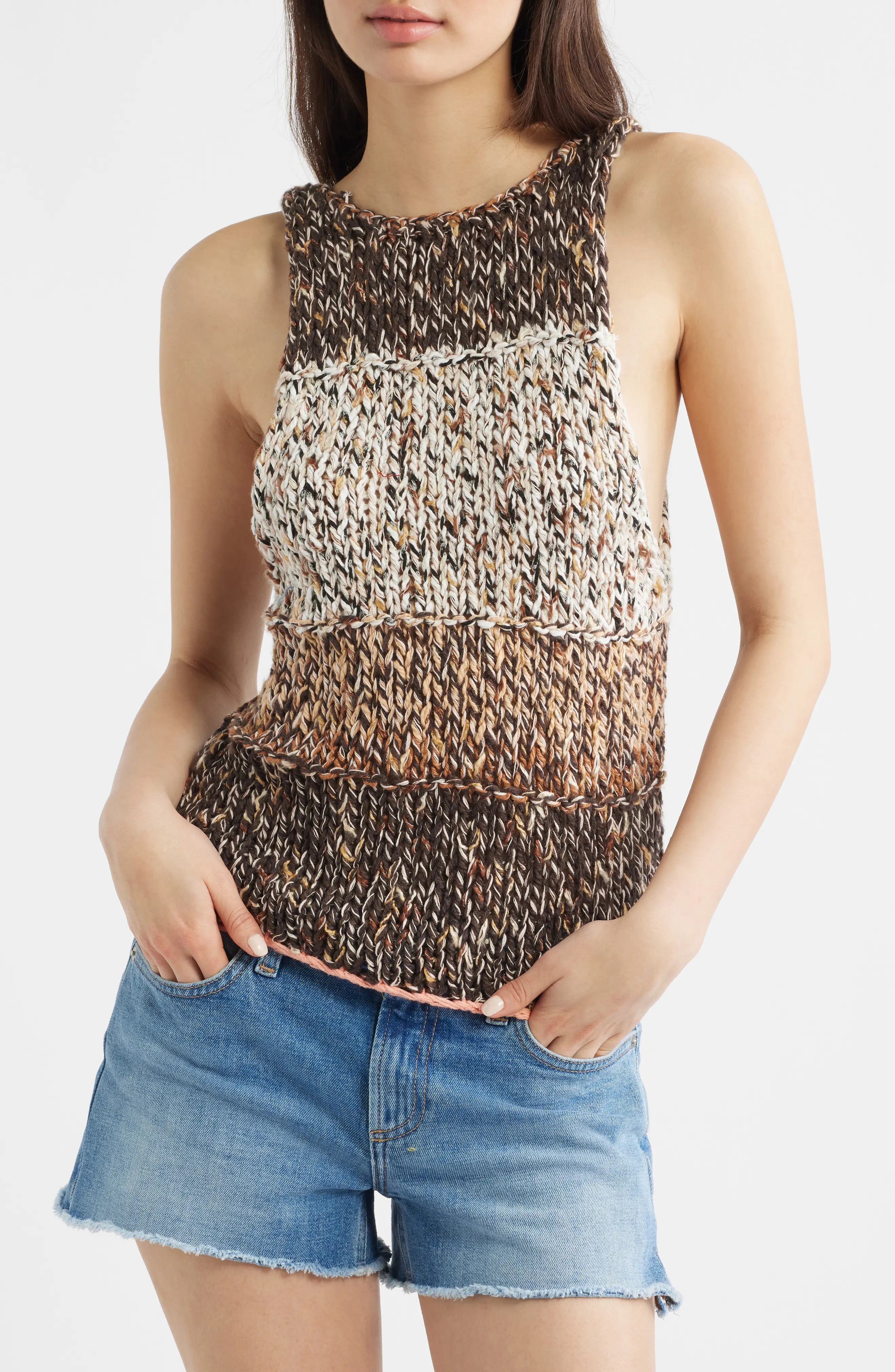 Flea Market Crop Marled Cotton Blend Sweater (Women) | Nordstrom | Nordstrom