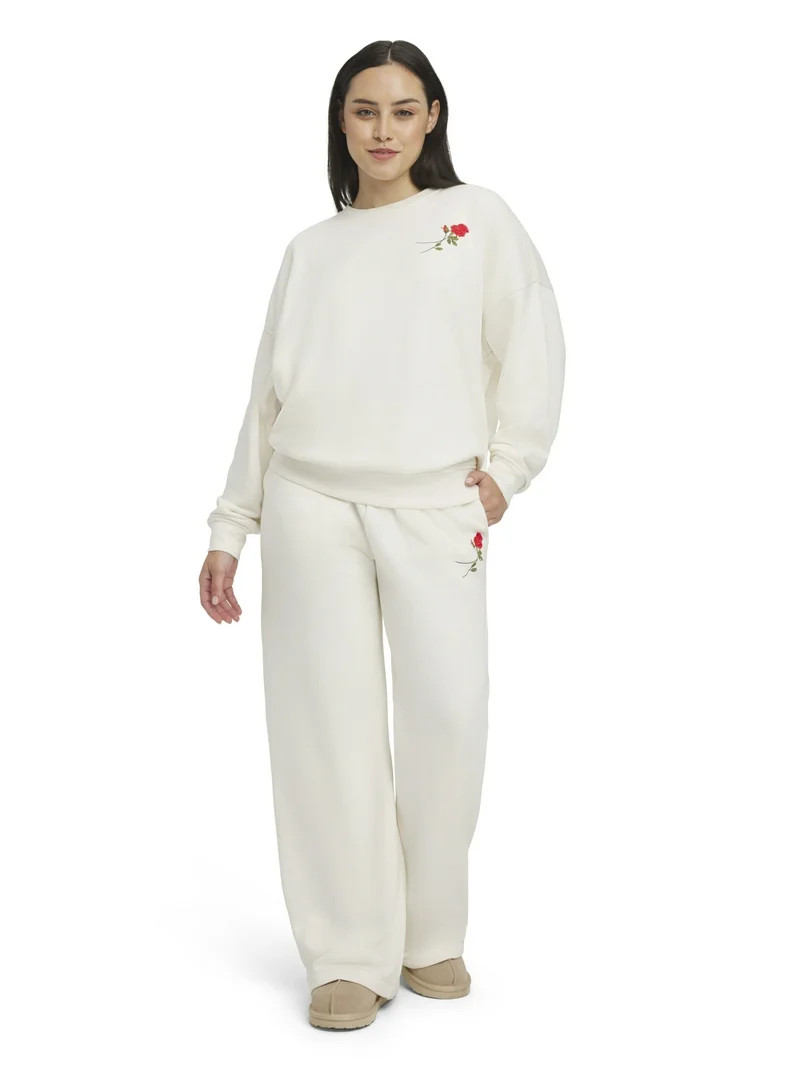 Mills by Millie Bobby Brown Women's Crew Neck Fleeced Terry Sweatshirt, Sizes XXS-XXL | Walmart (US)