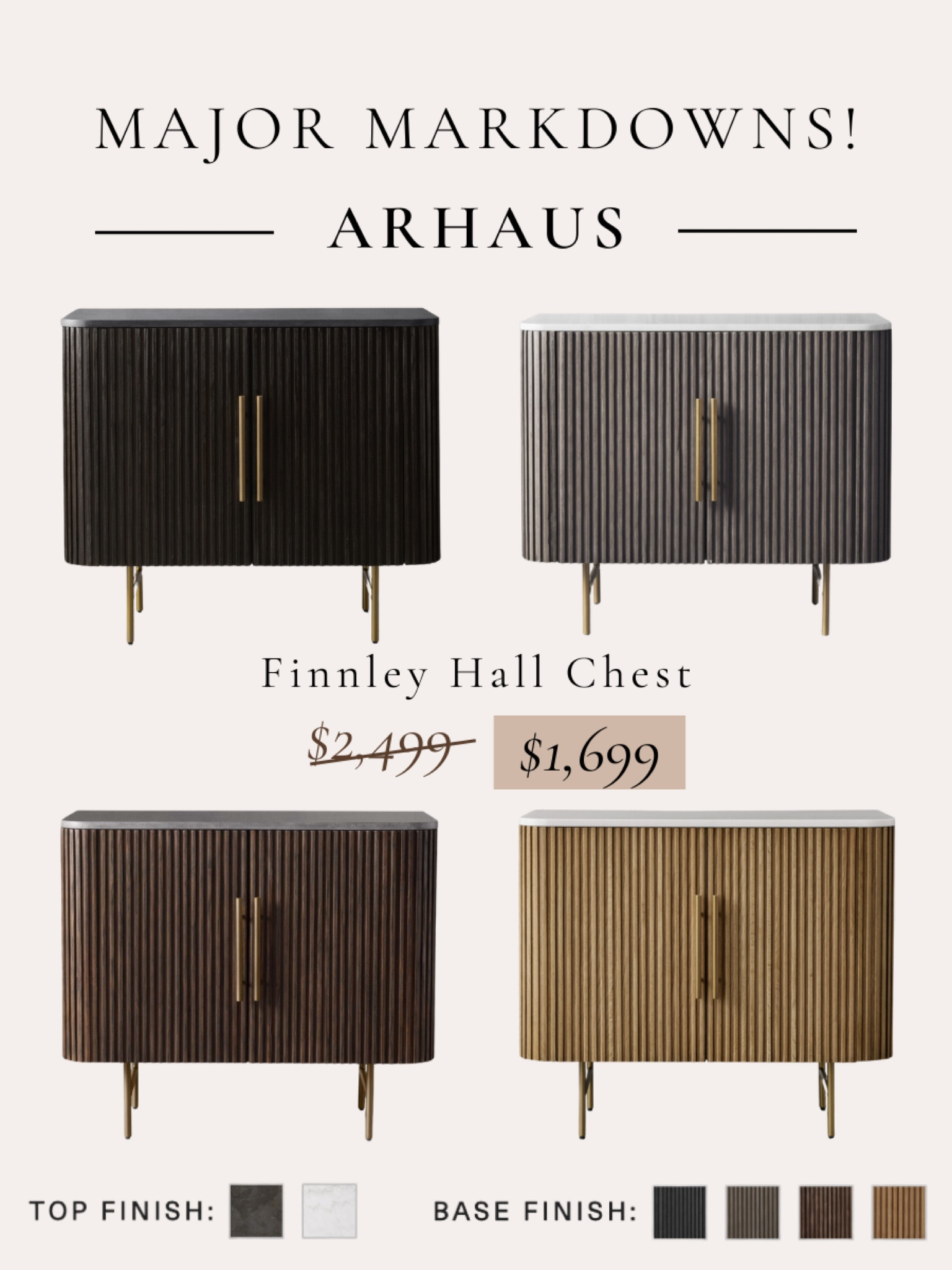 Arhaus Finnley Hall Chest on major sale!! Available in 4 base finishes and 2 top finishes to match any interior. Save $800 while you can! 
•••
Arhaus furniture, sideboard, buffet cabinet, finnley sideboard, sideboard styling, Arhaus sale

#LTKhome #LTKsalealert