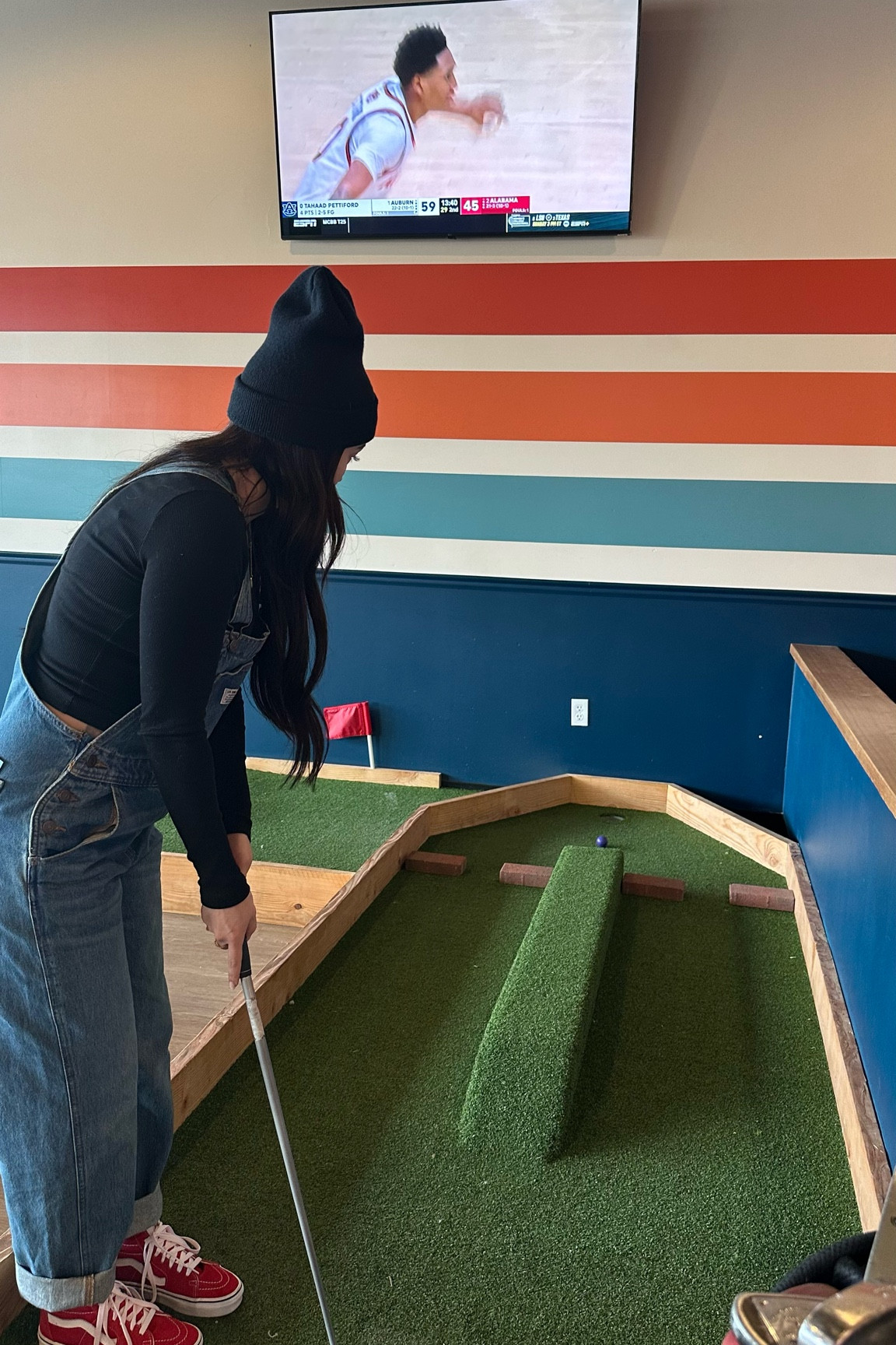 Lazy fit demon target overalls, black long sleeve crop top, red high top vans with beanie 

#LTKSeasonal #LTKFindsUnder100 #LTKShoeCrush