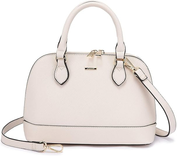 Small Crossbody Bags for Women Classic Double Zip Top Handle Dome Satchel Bag Shoulder Purse | Amazon (US)