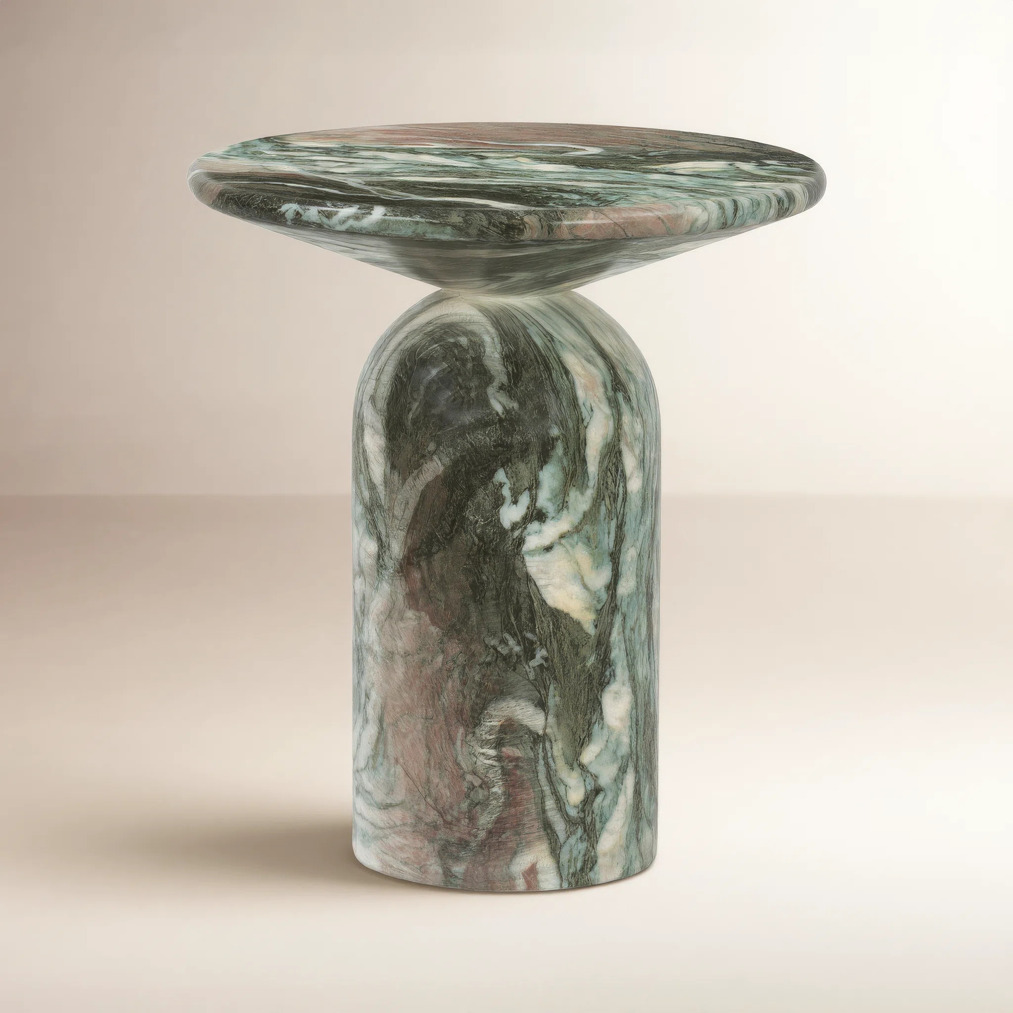 Dalissa Resin End Table with Marble Finish | Wayfair North America
