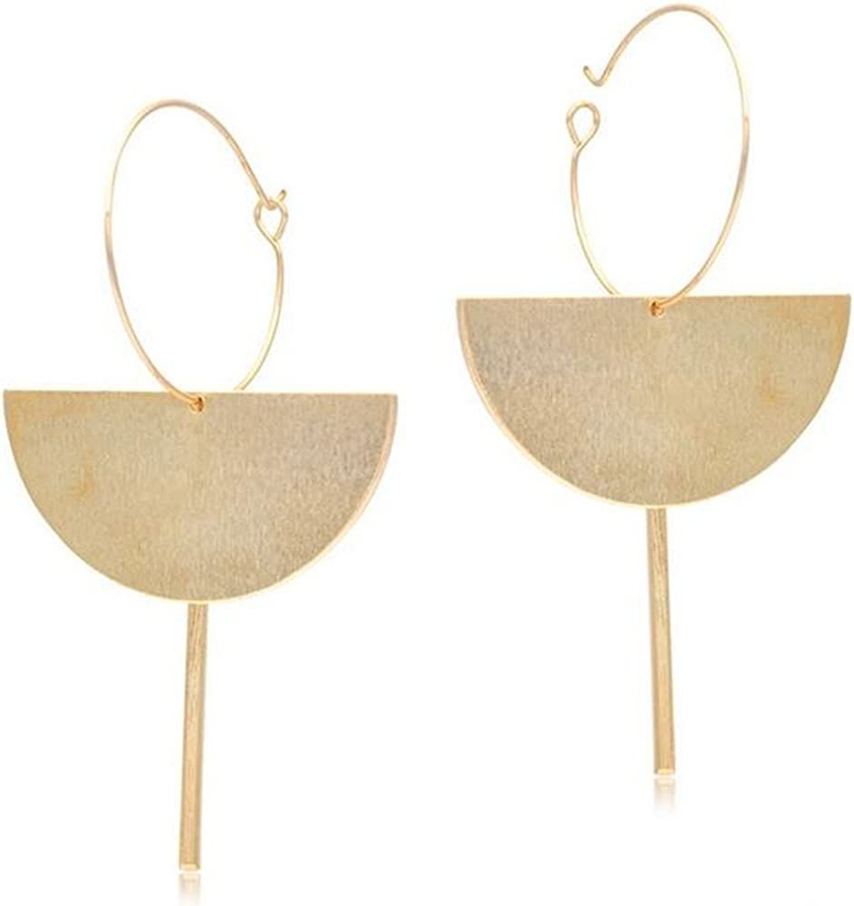 Fashion Exaggerated 18K Gold Geometric Multi-layer Half Circle Dangle Drop Earring for Women | Amazon (US)