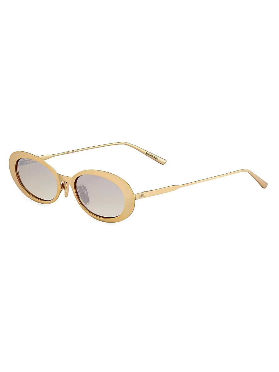 Women's Lyric Leigh 51MM Oval Sunglasses - Gold Gradient Brown | Saks Fifth Avenue