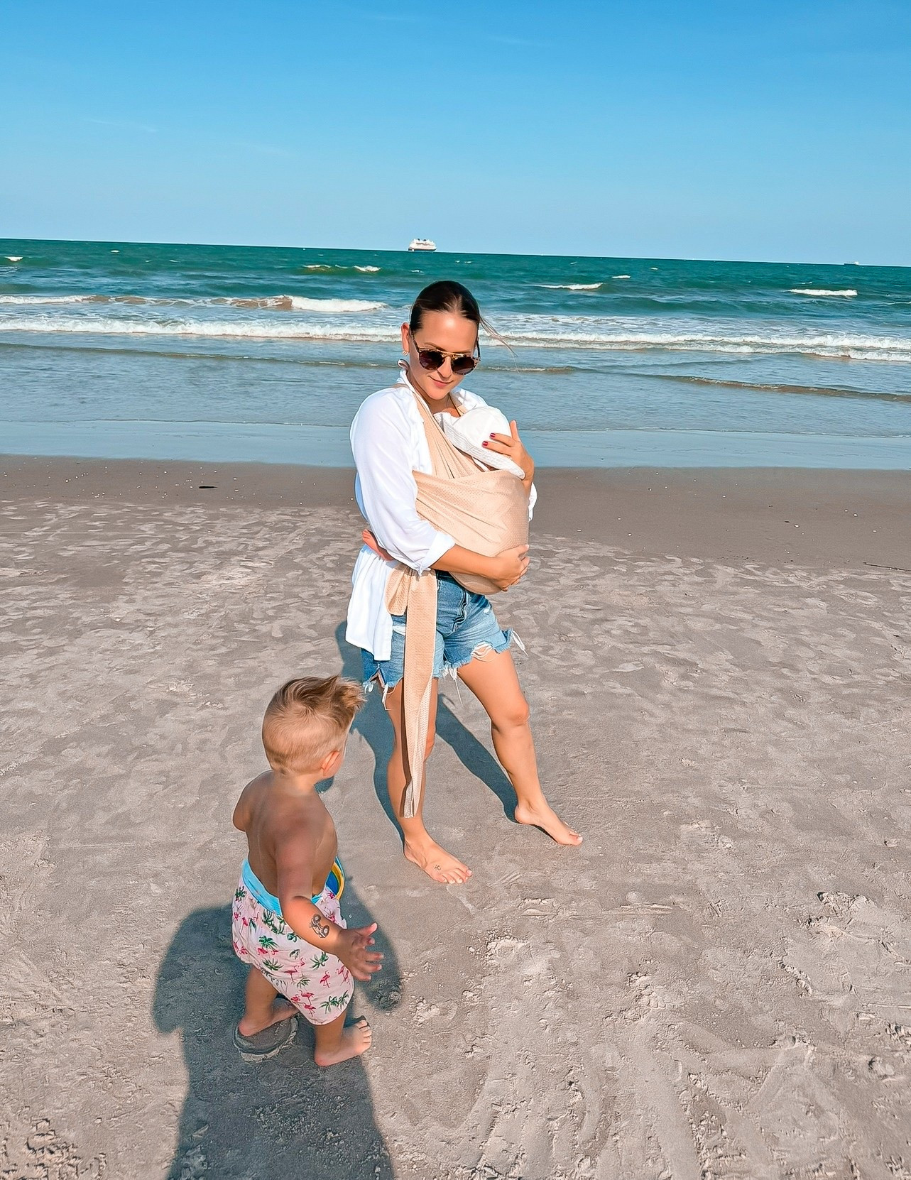 My two favorite waterproof baby carriers I linked the carrier I loved as well but in the pic I’m wearing a waterproof/cooling breathable wrap! And it was dream for many of our beach trips an pool visits during the summer Layla was a baby!

#LTKFamily #LTKBaby #LTKSwim
