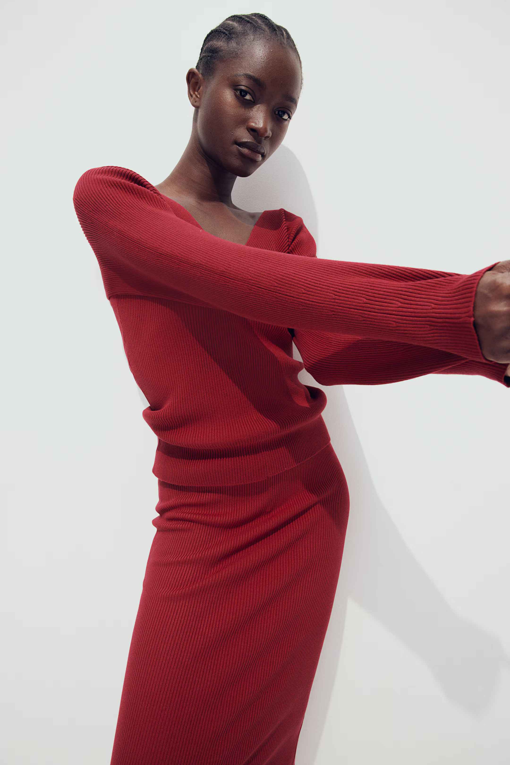 Rib-Knit V-neck Top | H&M (US + CA)