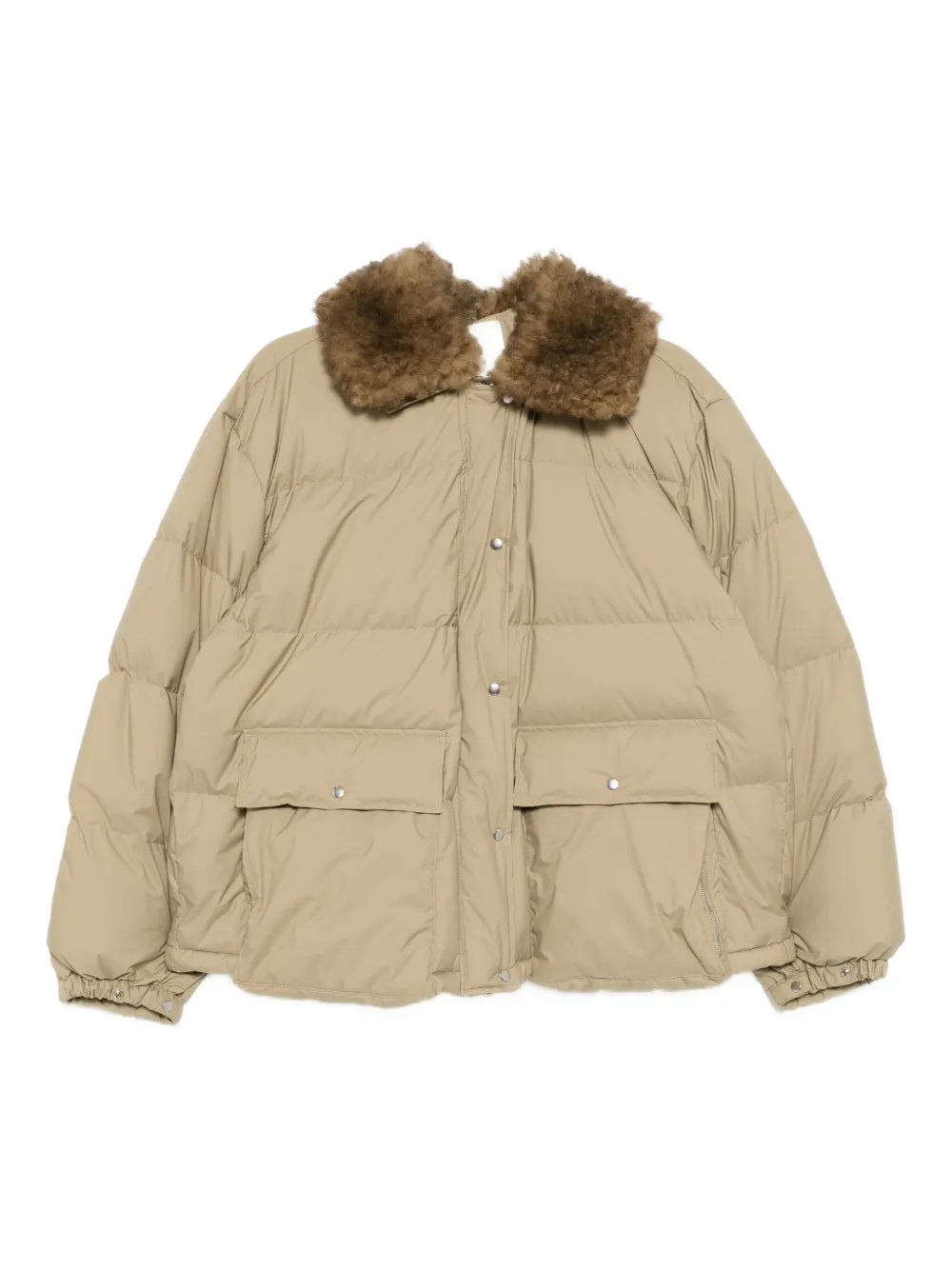 JNBY shearling-collared Jacket | Neutrals | FARFETCH | Farfetch Global