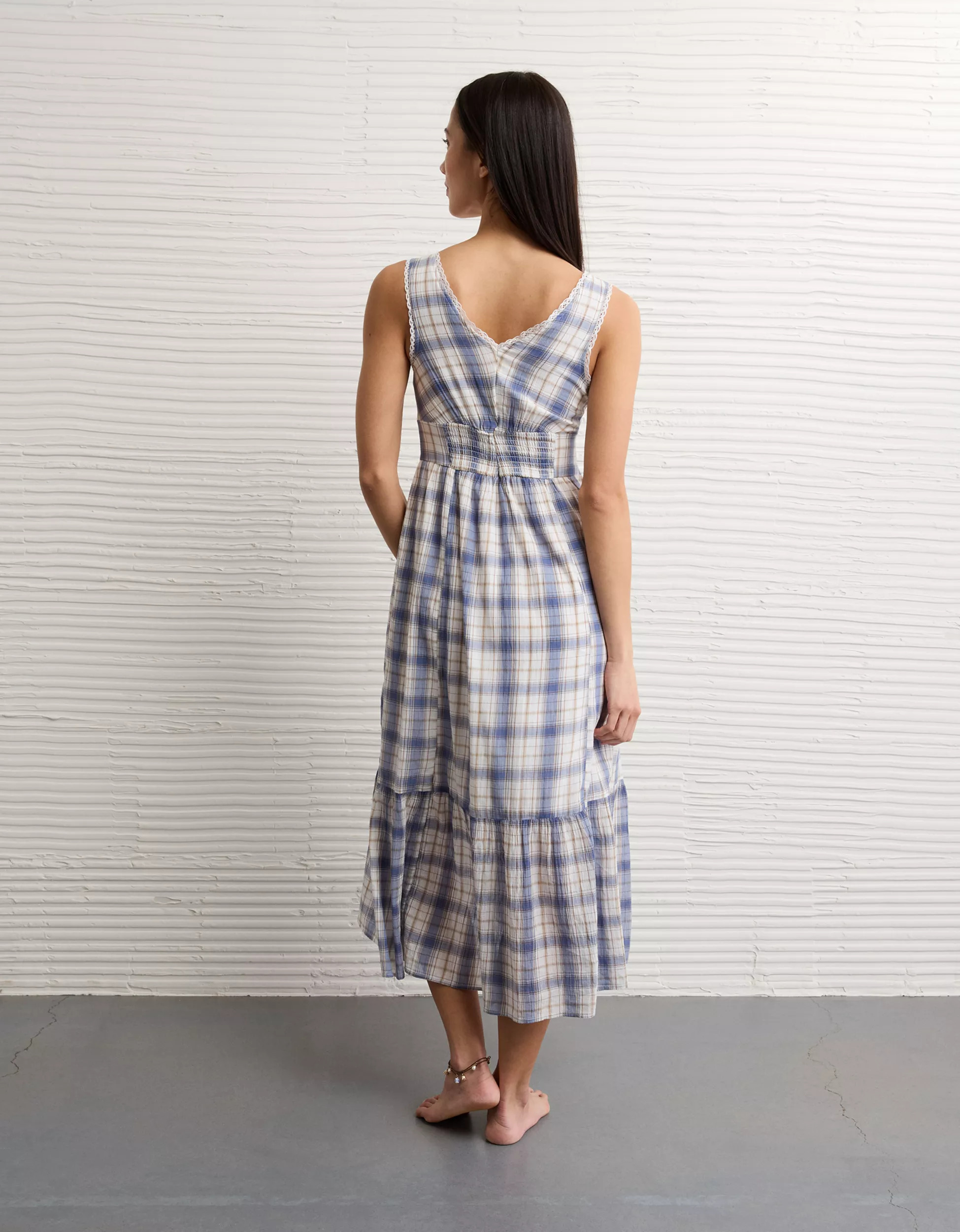 AE Tie-Front Midi Dress | American Eagle Outfitters (US & CA)