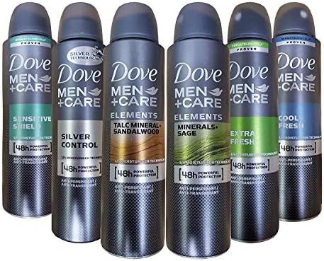 Dove Men+Care Dry Spray Antiperspirant Deodorant 150 ML Pack of 6 Mixed Scents | Amazon (US)