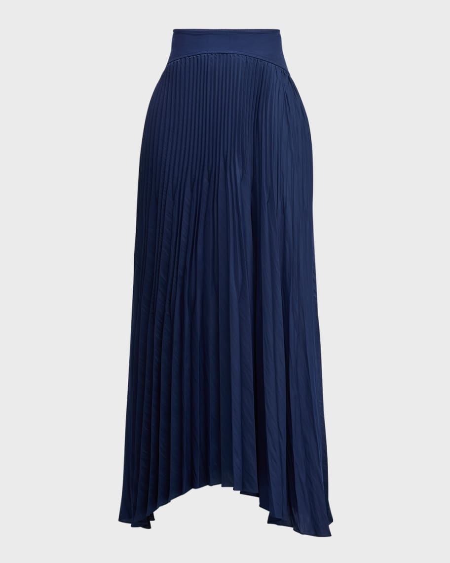 Winifred Pleated Asymmetric Skirt | Neiman Marcus