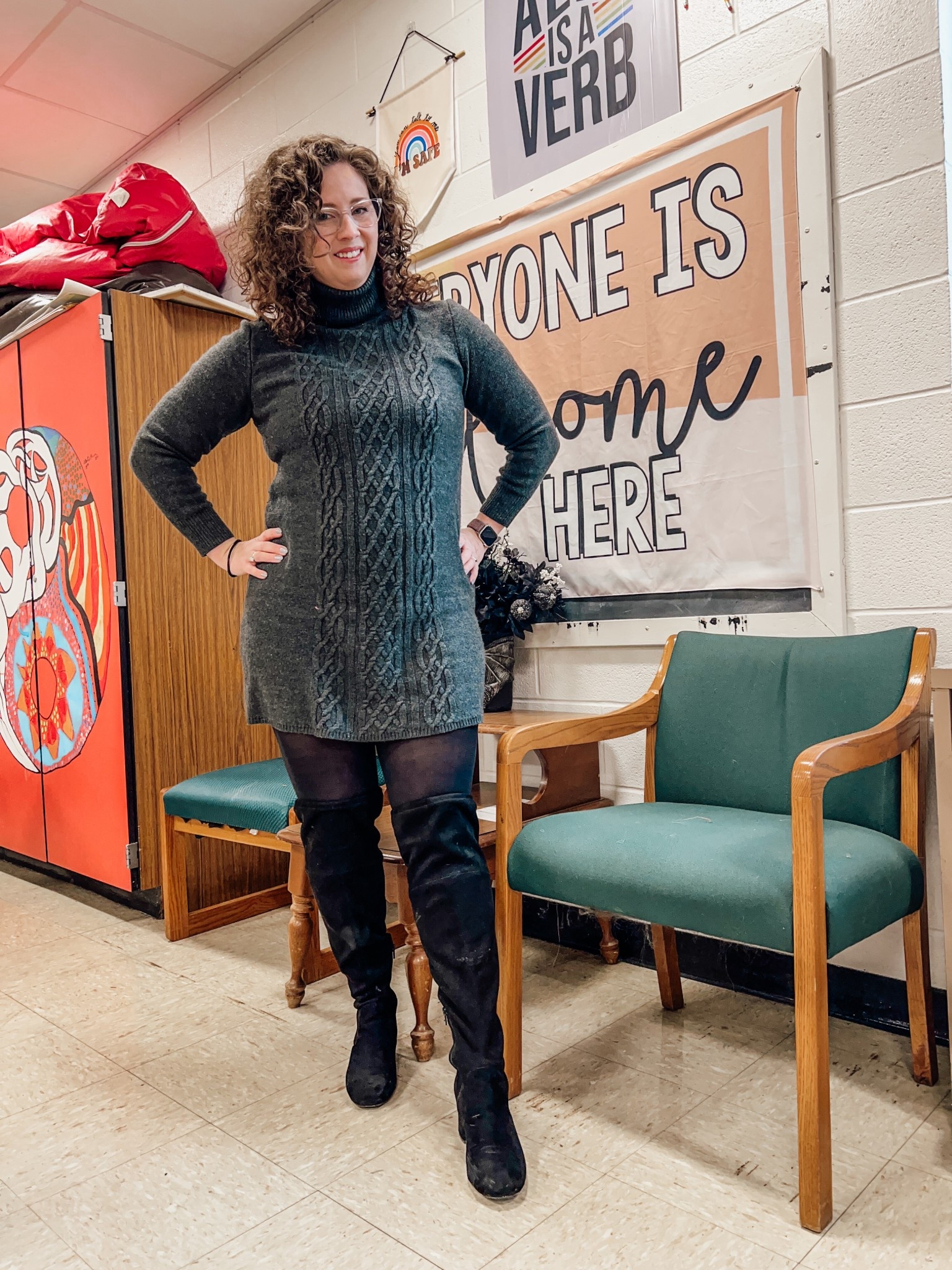 Day 67 ✔️

Hi, hello, how are we thick-thigh girls to keep our knee-high boots above our knees? I tried toupee tape today (double sided) but it curled right up. 

English teacher ootd 

#LTKFindsUnder50 #LTKMidsize #LTKWorkwear