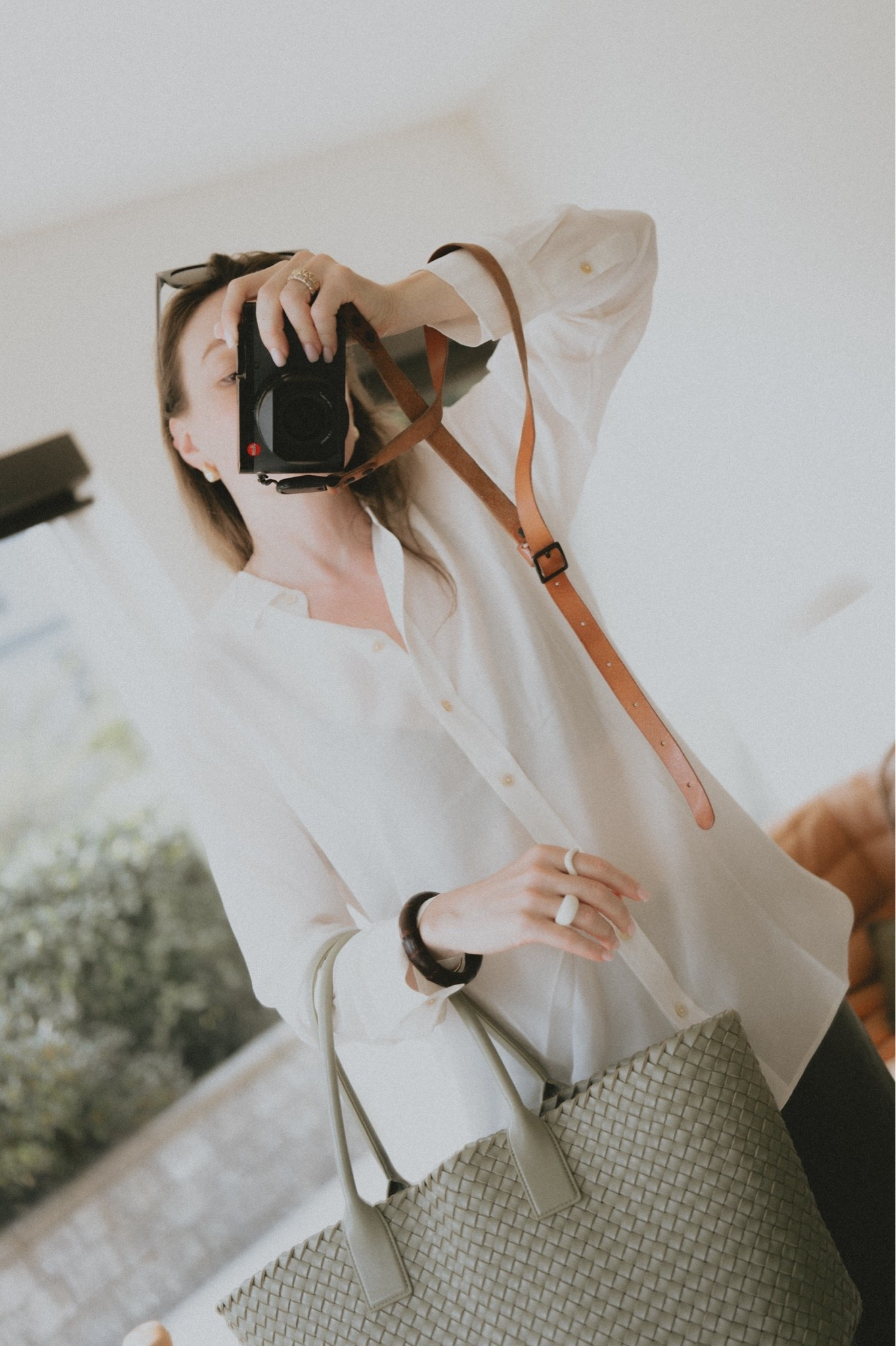 A white shirt is always a good idea 👍 
Shirt: Everlane
Ring: @Mejuri 
Earrings: Ross Simons 
Bag: Bottega Veneta Cabat tote

#LTKmomlife #LTKSeasonal #LTKWorkwear