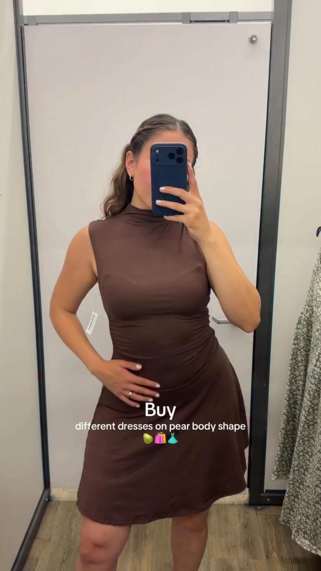 Fitted dresses compliment my body the most🍐I am small chested and carry more weight on my lower half. For reference I am 5’7, 165lbs & usually get a size M or S if it runs big. So many good finds rn & they always have something for everyone! #oldnavycreator @oldnavy