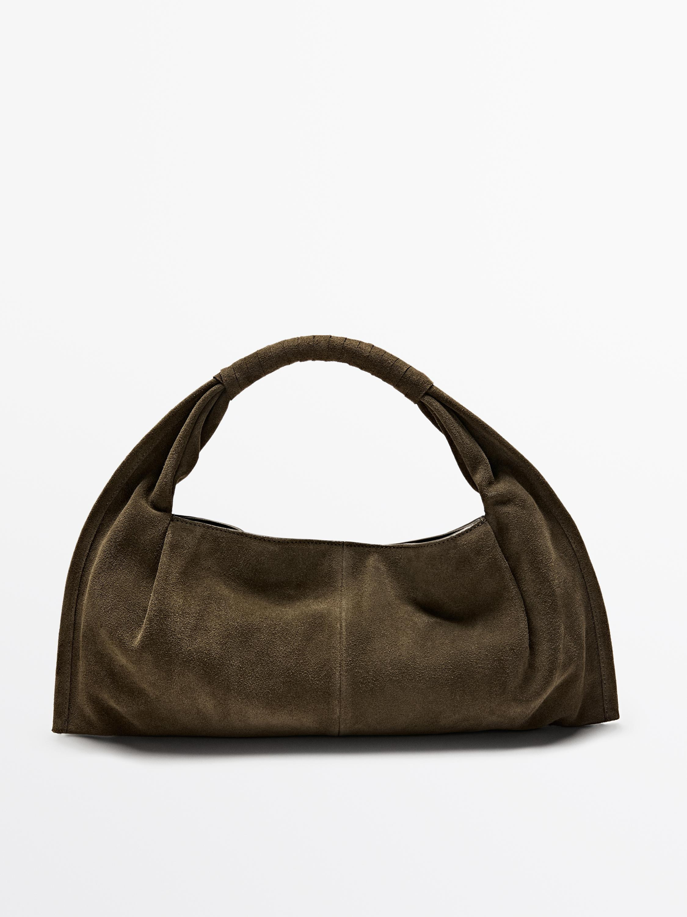 Split suede handbag | Massimo Dutti UK