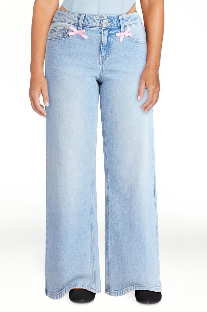 No Boundaries Bow Jeans, 30'' Inseam, Women's | Walmart (US)