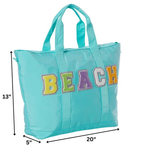 Twig and Arrow Tote Bags for Women Travel Size Nylon Beach Duffle Bag Mint 20 inch | Walmart (US)