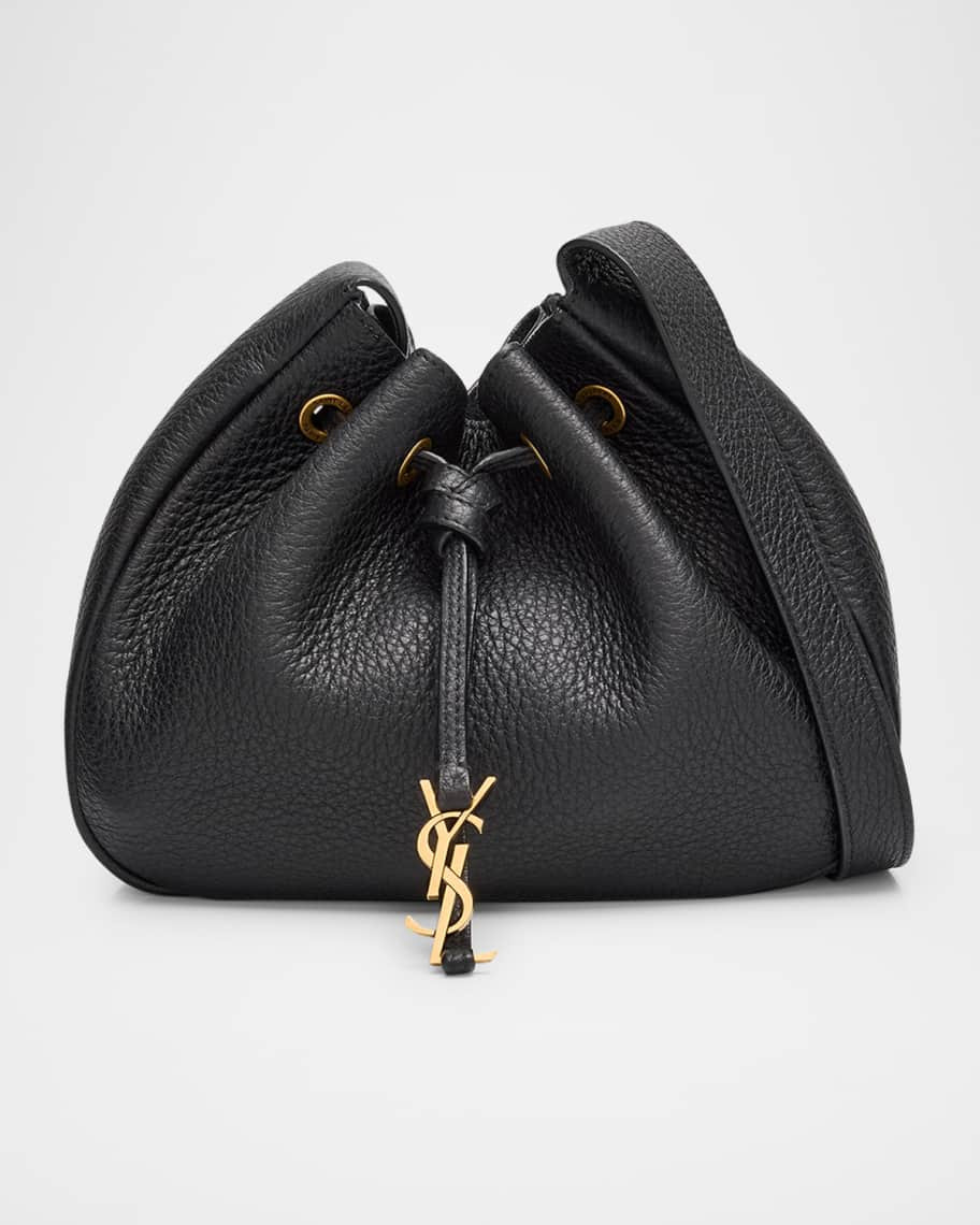 Saint Laurent Paris VII Mini YSL Hobo Bag in Grained Leather | Neiman Marcus