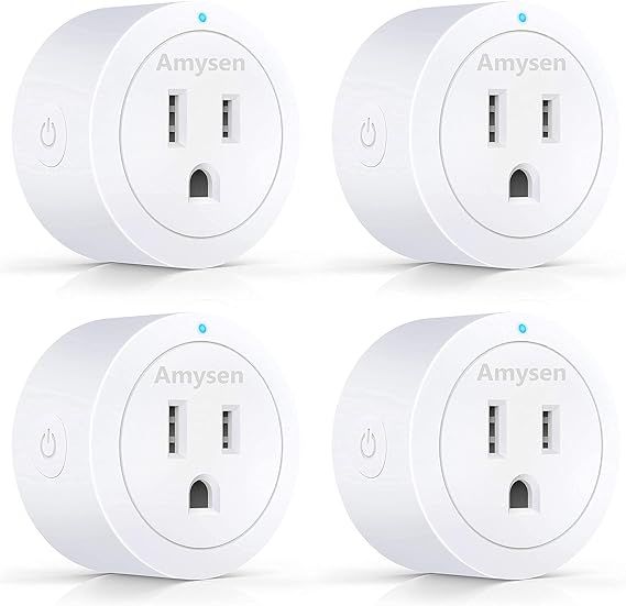 Smart Plug Amysen - Alexa, Echo & Google Home – Only WiFi 2.4G (4- Pack) | Amazon (US)